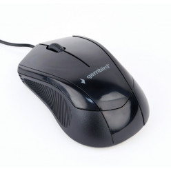 Gembird MUS-3B-02, Optical Mouse, 3-button, 1000dpi, USB, 1.35m cable, Black